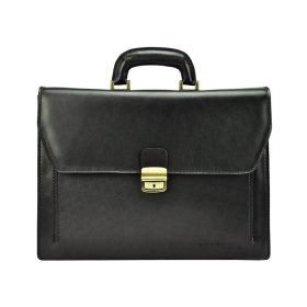   Gregorio 819-1 čierna unisex kožená aktovka 38 x 28 x 9 cm