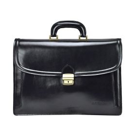    Kožená pánska aktovka Gregorio 202 čierna 40 x 28 x 14 cm