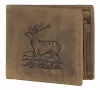  Lovecká kožená peňaženka so vzorom jeleňa Greenburry