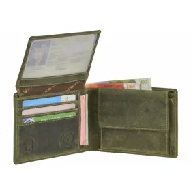   Kožená pánska peňaženka Greenburry hunter, olivovo zelená