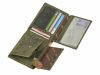  Kožená pánska peňaženka Greenburry hunter, olivovo zelená