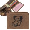  Lovecká kožená peňaženka so vzorom diviaka Greenburry