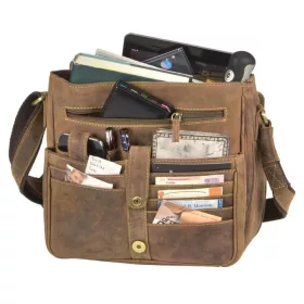    Unisex kožená taška cez rameno Greenburry, bočná taška