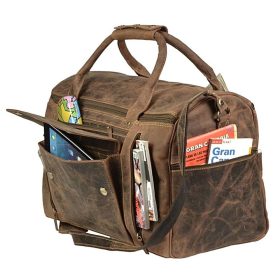  Hnedá kožená vrecková cestovná taška Greenburry