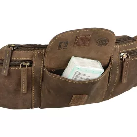    Kožená taška na opasok Greenburry so starožitným efektom