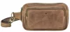  Starožitná hnedá kožená taška na opasok Greenburry