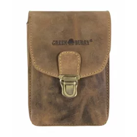  Starožitná kožená stojaca taška na opasok Greenburry
