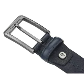    Pánsky opasok z hovädzej kože Pierre Cardin AUT 8004 GF modrý 3,3 cm
