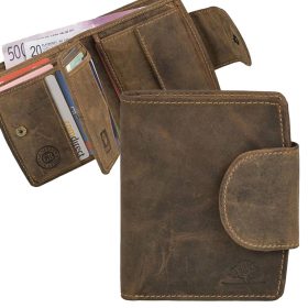    Dámska kožená peňaženka Greenburry so zahnutým komplexným remienkom