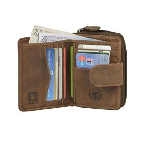    Dámska kožená peňaženka Greenburry s komplexným remienkom