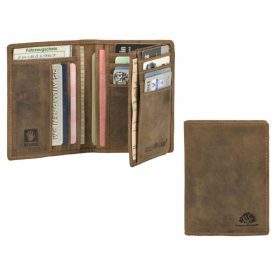  Hnedý kožený držiak na karty Greenburry