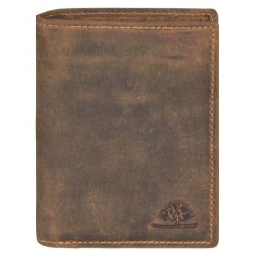  Greenburry stojaca kožená peňaženka, hnedá