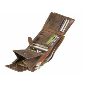  Greenburry stojaca kožená peňaženka, hnedá