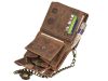 Kožená peňaženka so vzorom lebky Greenburry, hnedá