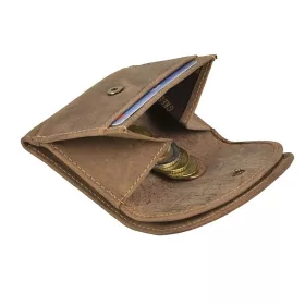  Unisex kožená zakrivená mini peňaženka Greenburry