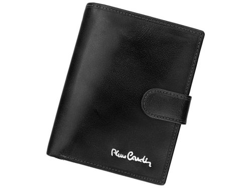 Pierre Cardin FOSSIL TILAK12 331A RFID fekete férfi marhabőr pénztárca 10.5 x 12.7 x 2.8 cm