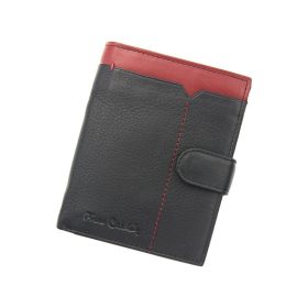    Pierre Cardin SAHARA TILAK14 326A čierno-červená pánska kožená peňaženka 9,8 x 13 cm