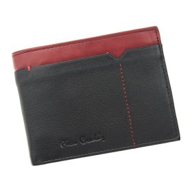    Pierre Cardin SAHARA TILAK14 8806 čierno-červená pánska peňaženka z hovädzej kože 12 x 9,5 x 2,5 cm