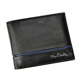    Pierre Cardin SAHARA TILAK15 325 čierno-červená pánska peňaženka z hovädzej kože 12 x 9,5 x 2,5 cm