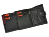  Pánska peňaženka Pierre Cardin SAHARA TILAK15 326A z čierno-červenej hovädzej kože 10 x 13 x 3 cm