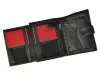  Pánska peňaženka Pierre Cardin SAHARA TILAK15 326A z čierno-červenej hovädzej kože 10 x 13 x 3 cm