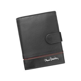    Pierre Cardin SAHARA TILAK15 331A čierno-červená pánska kožená peňaženka 10,5 x 13 cm