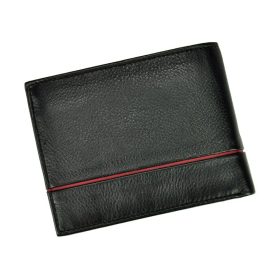    Pierre Cardin SAHARA TILAK15 8806 čierno-červená pánska kožená peňaženka 12 x 9,5 cm