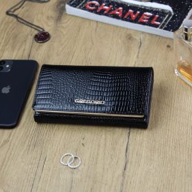    Gregorio SLL-114 čierna dámska kožená peňaženka 17,5 x 9,5 x 3,3 cm