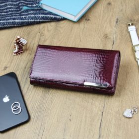    Gregorio GF106 červená dámska kožená peňaženka 19 x 10 x 3 cm