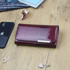    Gregorio GF110 bordová dámska kožená peňaženka 17 x 9,5 x 3 cm