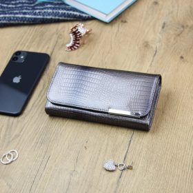    Kožená dámska peňaženka Gregorio GF110 šedá 17 x 9,5 x 3 cm