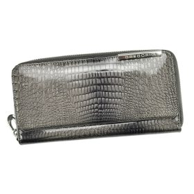    Gregorio GF111 šedá dámska kožená peňaženka 19 x 9,5 x 3,5 cm