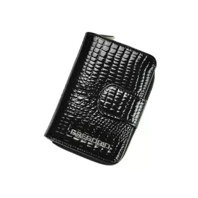    Gregorio GF115 čierna lakovaná dámska peňaženka 9,5 x 13 x 3,3 cm