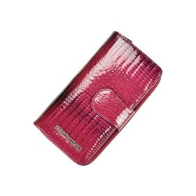    Gregorio GF116 purpurová lakovaná dámska peňaženka 9,5 x 17 x 3,3 cm