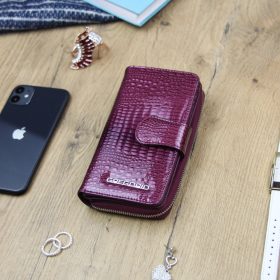    Gregorio GF116 purpurová lakovaná dámska peňaženka 9,5 x 17 x 3,3 cm