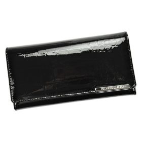   Gregorio BC-100 čierna dámska kožená peňaženka 18,5 x 9,5 x 3,5 cm