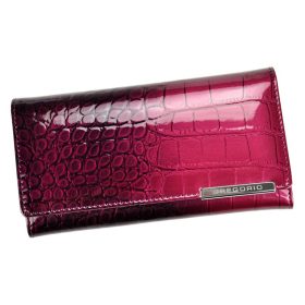    Gregorio BC-100 purpurová dámska kožená peňaženka 18,5 x 9,5 x 3,5 cm
