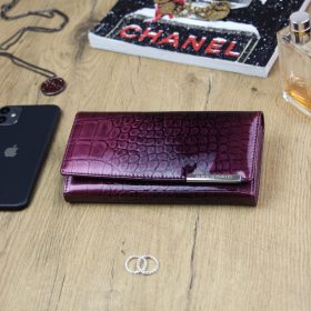    Gregorio BC-100 purpurová dámska kožená peňaženka 18,5 x 9,5 x 3,5 cm