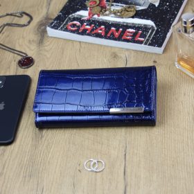    Gregorio BC-100 modrá dámska kožená peňaženka 18,5 x 9,5 x 3,5 cm
