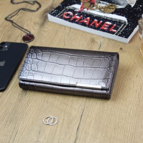    Gregorio BC-106 šedá dámska kožená peňaženka 19 x 10 x 3,3 cm