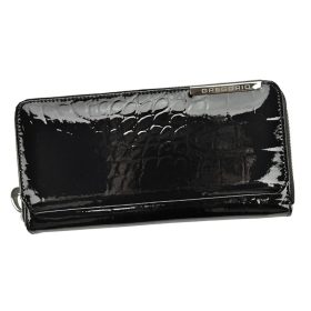    Gregorio BC-111 čierna dámska kožená peňaženka 19 x 9,5 x 3 cm