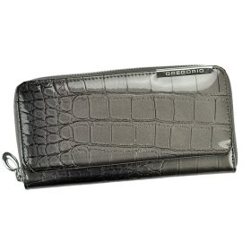    Gregorio BC-111 šedá dámska kožená peňaženka 19 x 9,5 x 3 cm