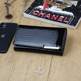    Gregorio BC-114 čierna dámska kožená peňaženka 17,5 x 9,5 x 3,3 cm