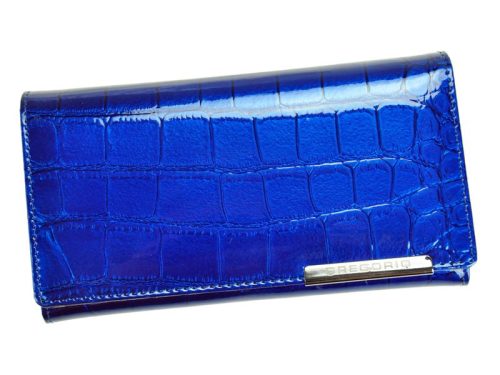 Gregorio BC-114 kék női marhabőr pénztárca 17.5 x 9.5 x 3.3 cm