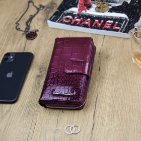    Gregorio BC-116 purpurová dámska kožená peňaženka 9,5 x 17 x 3,3 cm