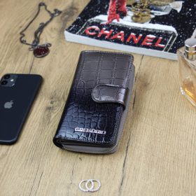    Gregorio BC-116 šedá dámska kožená peňaženka 9,5 x 17 x 3,3 cm