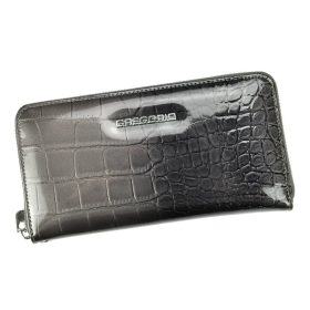    Gregorio BC-119 sivá dámska kožená peňaženka 19,5 x 10,5 x 2,5 cm