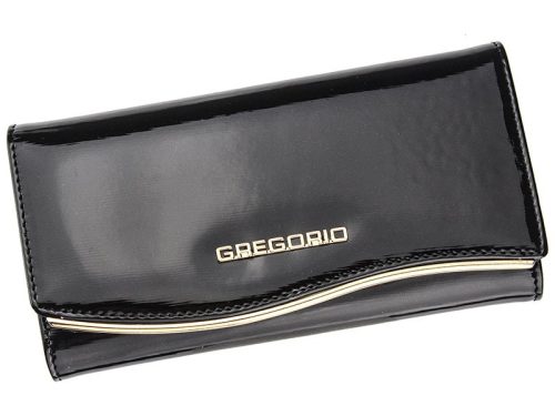 Gregorio ZLF-106 fekete női marhabőr pénztárca 19 x 10 x 3.5 cm