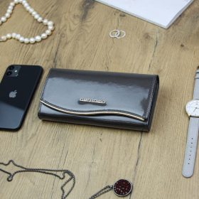    Gregorio ZLF-106 sivá dámska kožená peňaženka 19 x 10 x 3,5 cm