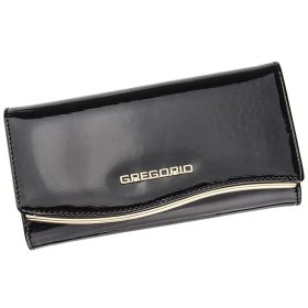    Gregorio ZLF-114 čierna dámska kožená peňaženka 17,5 x 9,5 x 3,5 cm